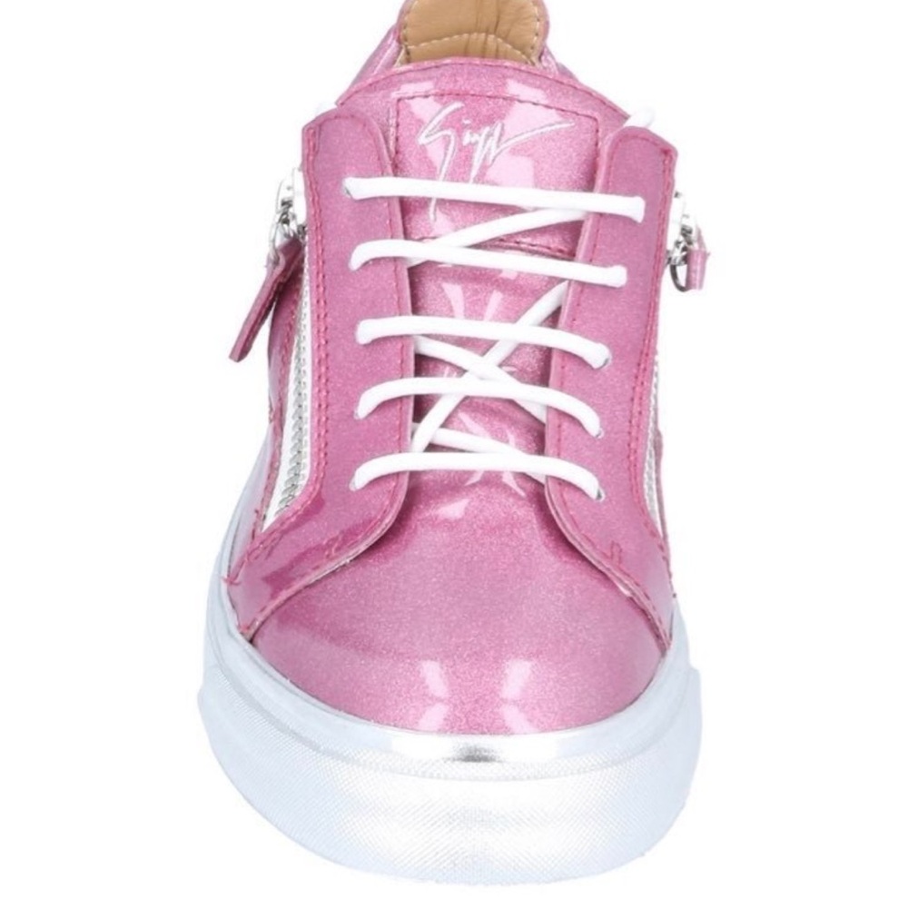 Giuseppe Zanotti Pink Metallic Low-Top Sneakers